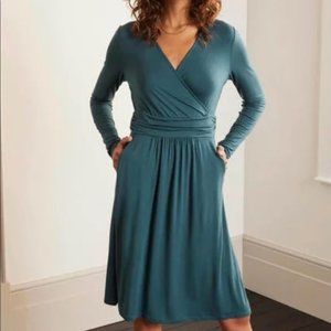Boden, Layla Jersey Dress, size 8 in Submarine, NWT